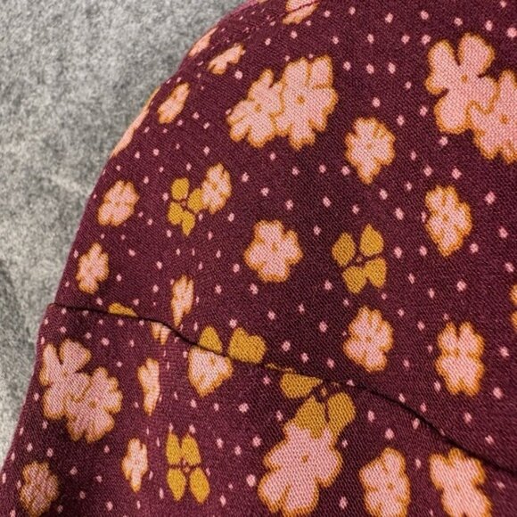 Skirt‎ Size 10 Burgundy Floral Knee Length - Picture 3 of 6